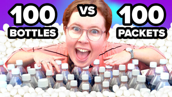 Challenge - Self Control (100 Packets of Mentos vs 100 Bottles of Cola)